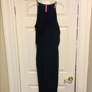 Black nylon jumpsuit. Size XS.